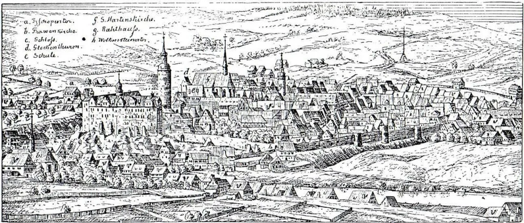 Federzeichnung Federzeichnung der Stadt Zschopau